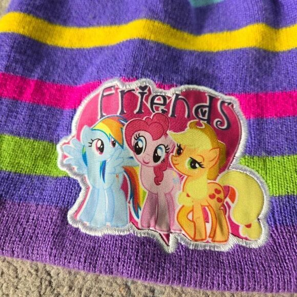 My Little Pony Rainbow Friends Girls Beanie Knit Stocking Cap Winter Kids Hat OS - Picture 3 of 5